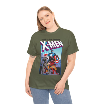 Uncanny X-Men T-Shirt - Jim Lee Art - #268 Cover - Captain America, Black Widow, Wolverine - Marvel Comics