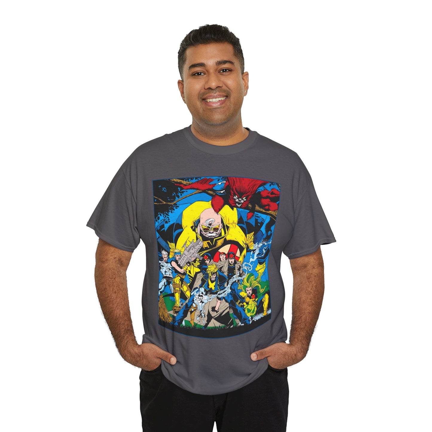 X-Factor T-Shirt - Joe Quesada Art - Havok, Polaris, Strong Guy, Jamie Madrox, Quicksilver - Mutant Team - Marvel Comics