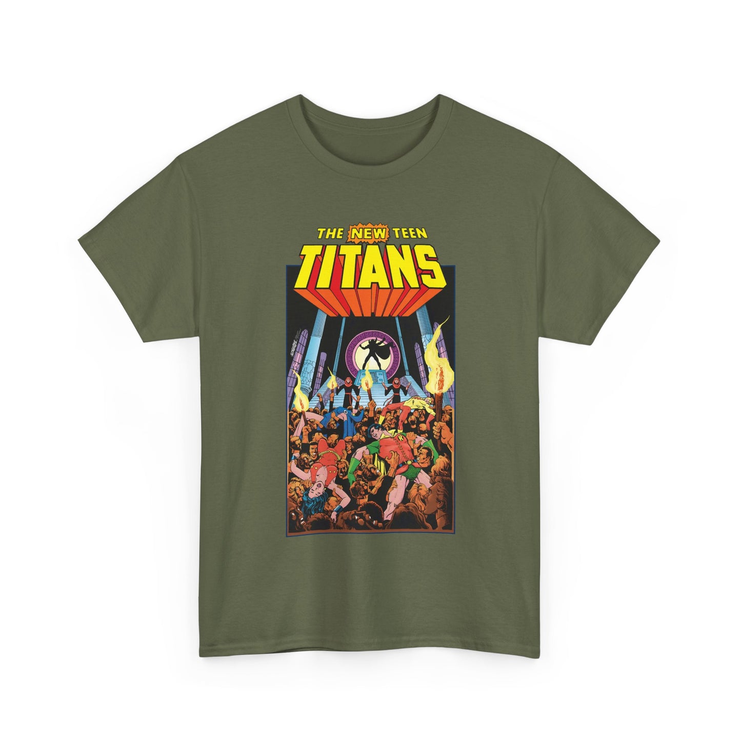New Teen Titans T-Shirt - George Perez Art - #22 Cover - Wonder Girl, Robin, Raven, Kid Flash - Brother Blood Story - DC Comics