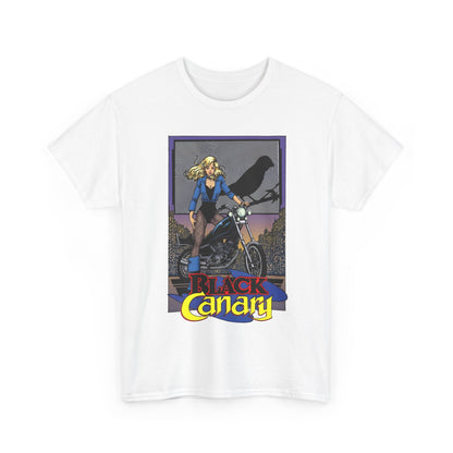 Black Canary T-Shirt - George Perez Art - 1980s Justice League Postcard Art - JLA - DC Comics