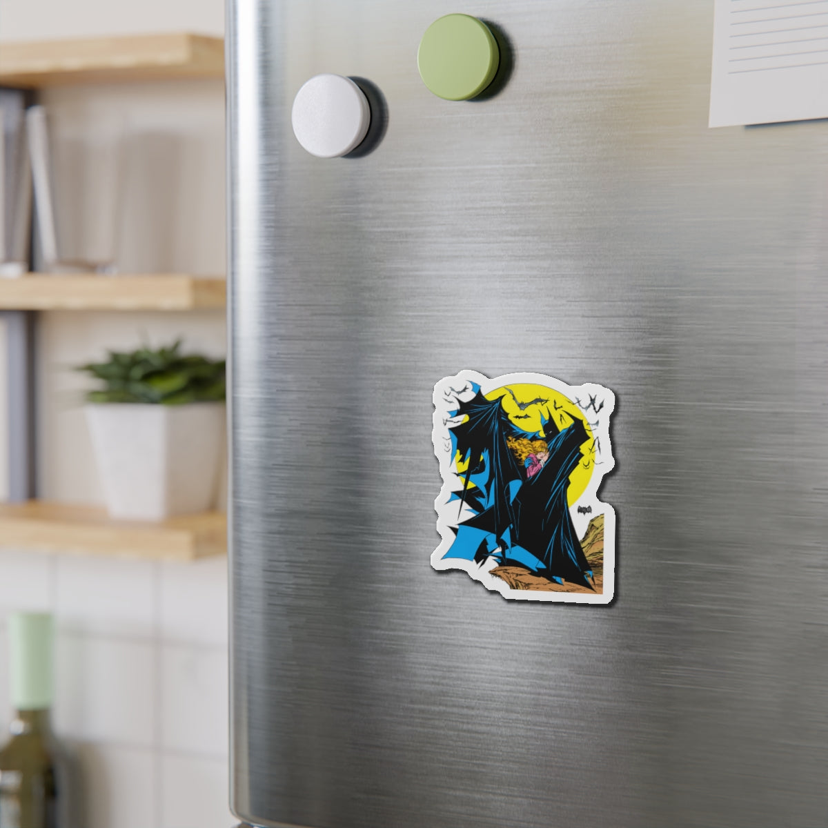 Batman Die-Cut Magnet - Todd McFarlane Art - Surrounded by Bats - Gotham City, Dark Knight Detective - DC Comics - 3", 4", 5", 6"