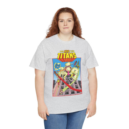 New Teen Titans T-Shirt - George Perez Art - DCCP #26 Preview Cover - Raven, Cyborg, Starfire, Changeling - DC Comics