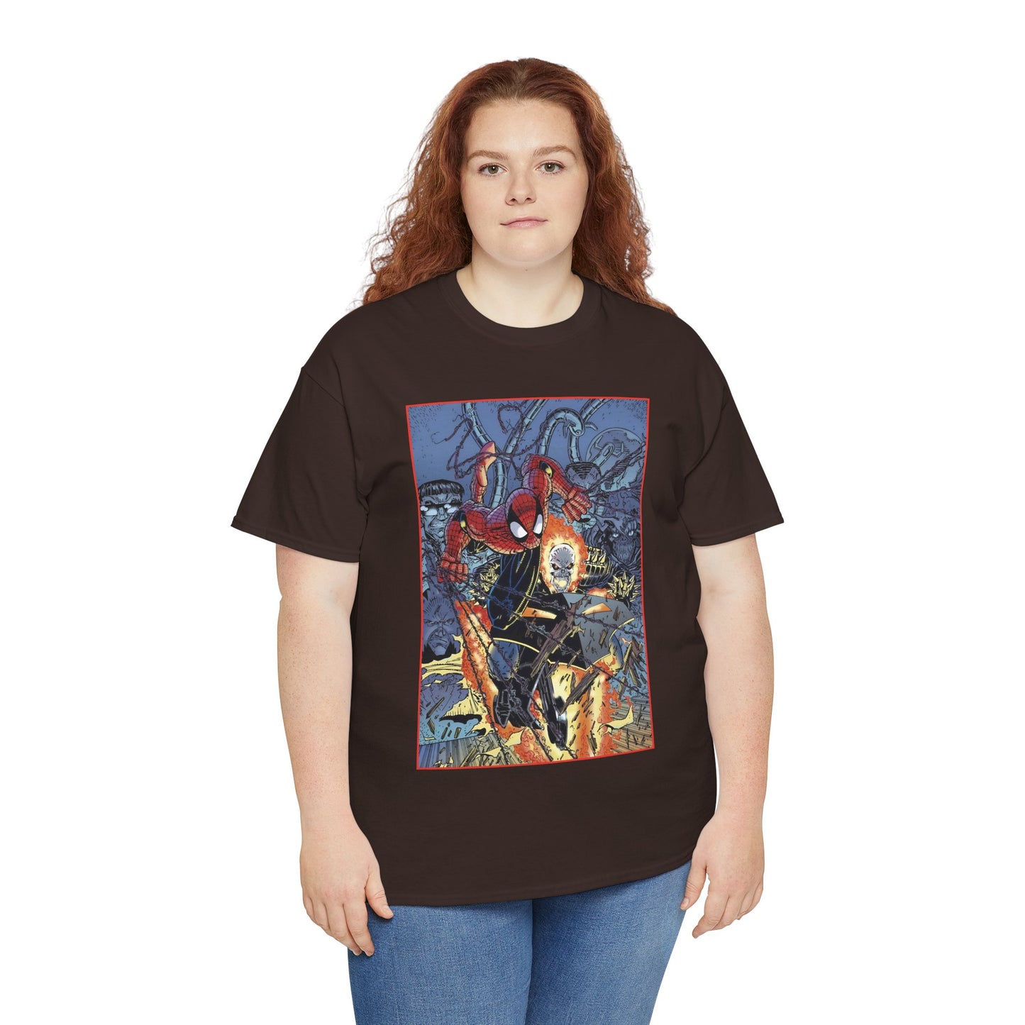 Amazing Spider-Man & Ghost Rider T-Shirt - Erik Larsen Art - Sinister Six - Marvel Comics