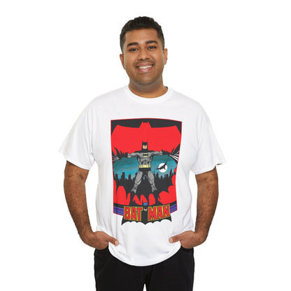 Batman T-Shirt - George Perez Art - 1980s JLA Postcard Art - DC Comics