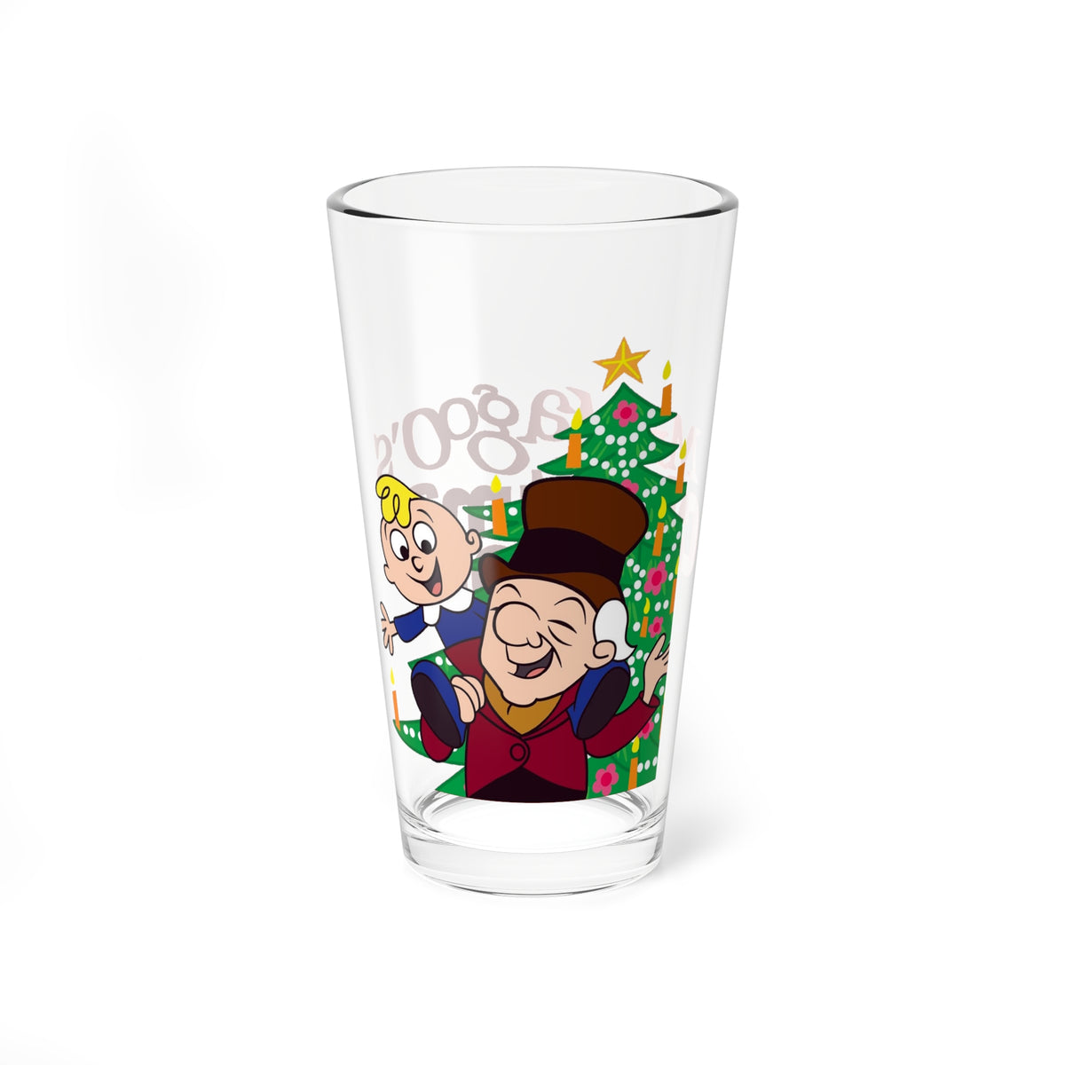 Mr. Magoo's A Christmas Carol Pint Glass, 16oz - Festive Holiday Barware