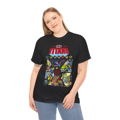New Teen Titans T-Shirt - George Perez Art - #8 Cover - A Day in the Life - Robin, Wonder Girl, Cyborg, Starfire, Raven, Changeling, Kid Flash - DC Comics