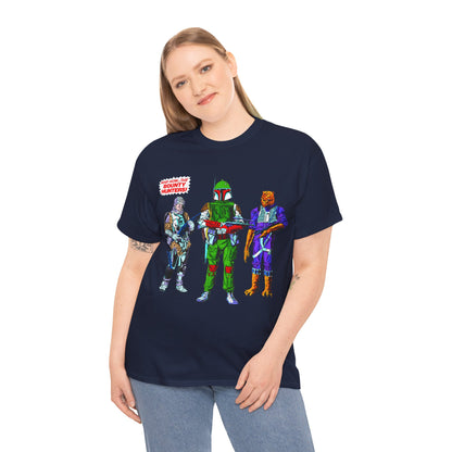Boba Fett, Bossk, Dengar T-Shirt - Star Wars Bounty Hunters from Empire Strikes Back - Marvel Comics 1980s Art - Alternate Colors