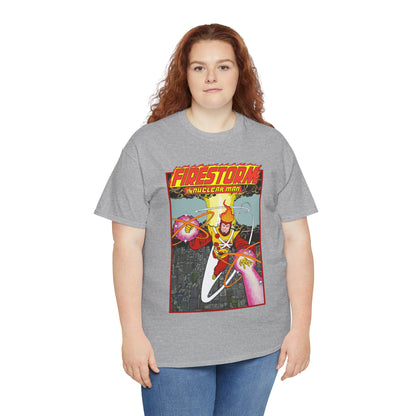 Firestorm the Nuclear Man T-Shirt - George Perez JLA Postcard Art 1980s - DC Comics - Justice League of America Member