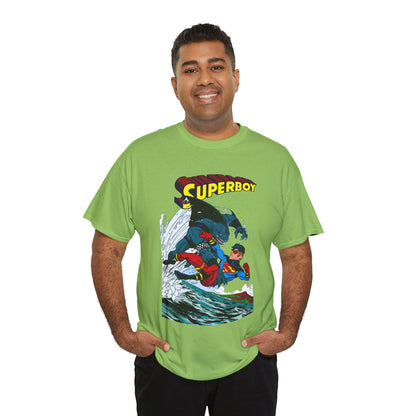 King Shark Vs Superboy T-Shirt - Tom Grummett Art - Connor Kent, Kon-L - Superman Family - DC Comics