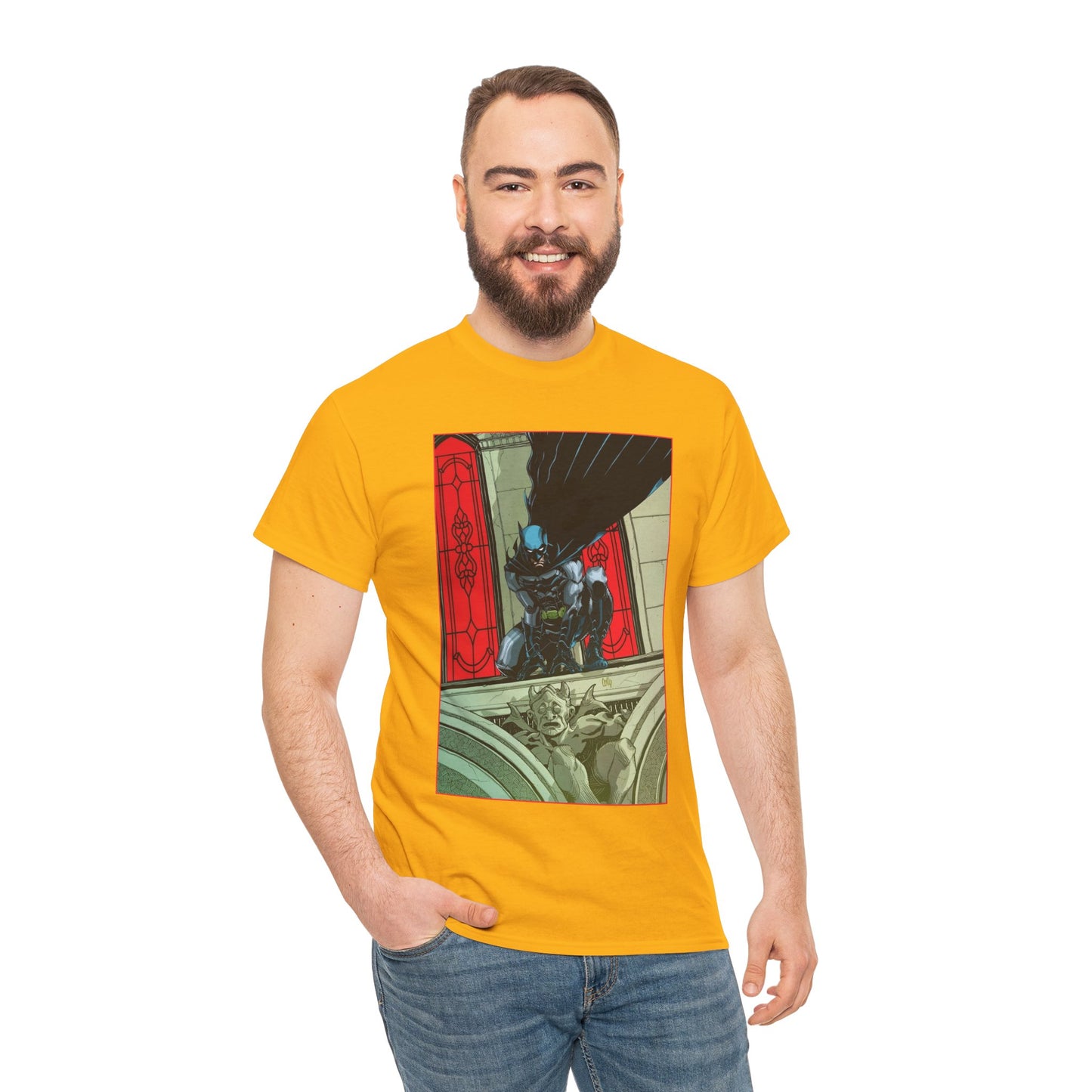 Batman T-Shirt - Cully Hamner Art - Batman Allies Secret Files Cover - Gotham Protector - And a Gargoyle! - DC Comics