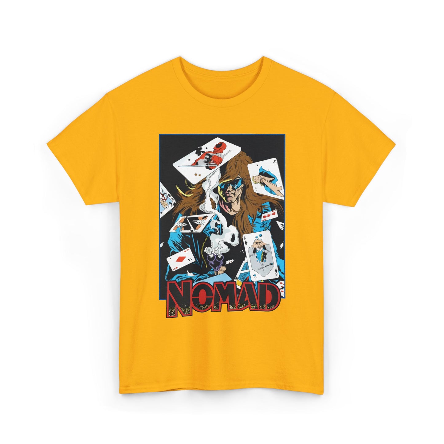 Nomad T-Shirt - S. Clarke Hawbaker, Mark McKenna Art - Jack Monroe - Playing Cards with Deadpool & Bushwacker - Marvel Comics