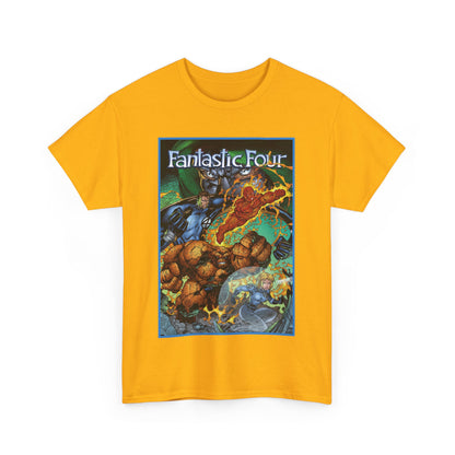 Fantastic Four T-Shirt - Jim Lee Art - The Thing, Human Torch, Reed Richards, Invisible Woman - Marvel Comics - Heroes Reborn