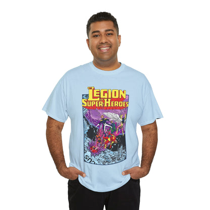 Legion of Super-Heroes T-Shirt - Pat Broderick Art - Timber Wolf, Lightning Lad, Wildfire, Dawnstar, Element Lad - LOSH - DC Comics