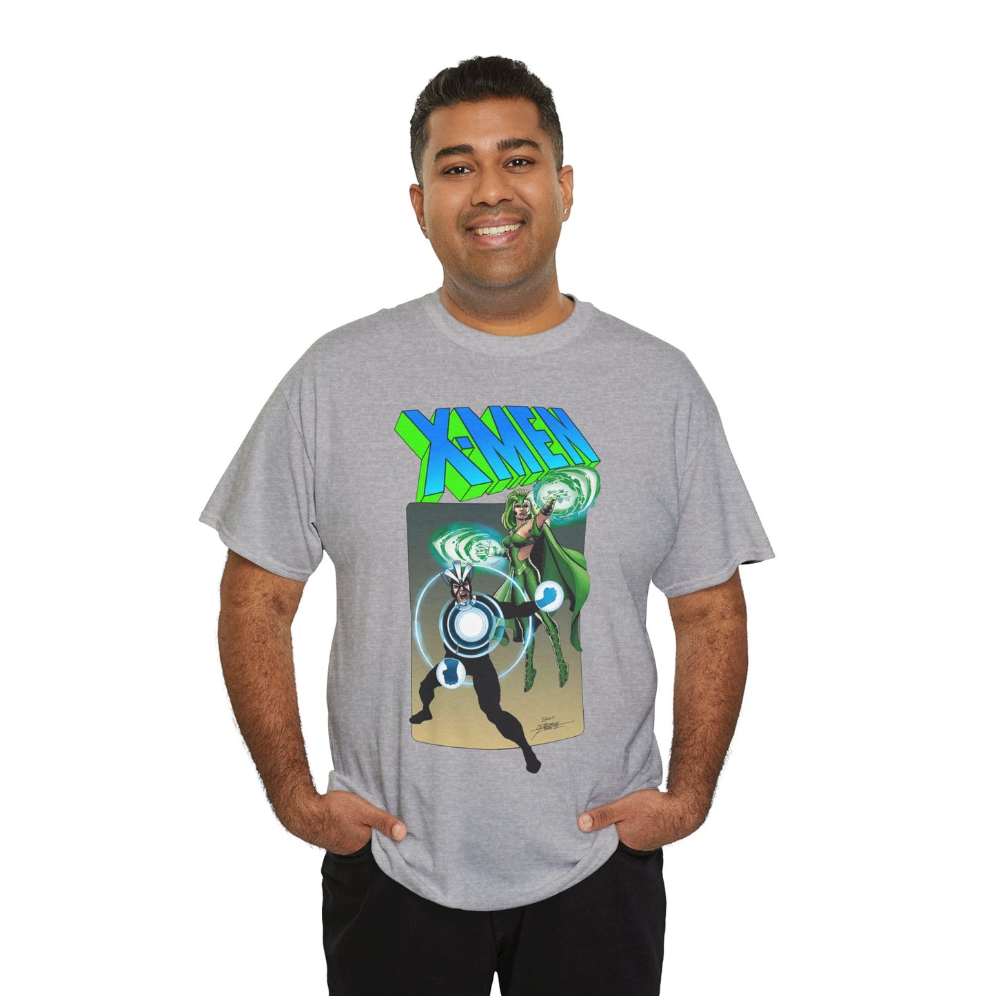 Havok & Polaris T-Shirt - George Perez Art - Uncanny X-Men Members - Marvel Comics Mutants