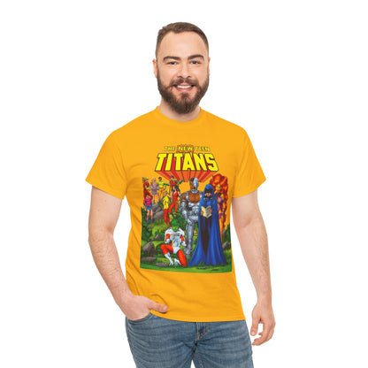 New Teen Titans T-Shirt - George Perez Art - Rare Promo Art - Titans Old & New - DC Comics