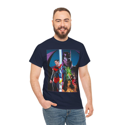 Kingdom Come T-Shirt - Dan Mora Art - Batman/Superman World's Finest Cover - Superman, Batman, Wonder Woman, Green Lantern, Robin, Flash - DC Comics