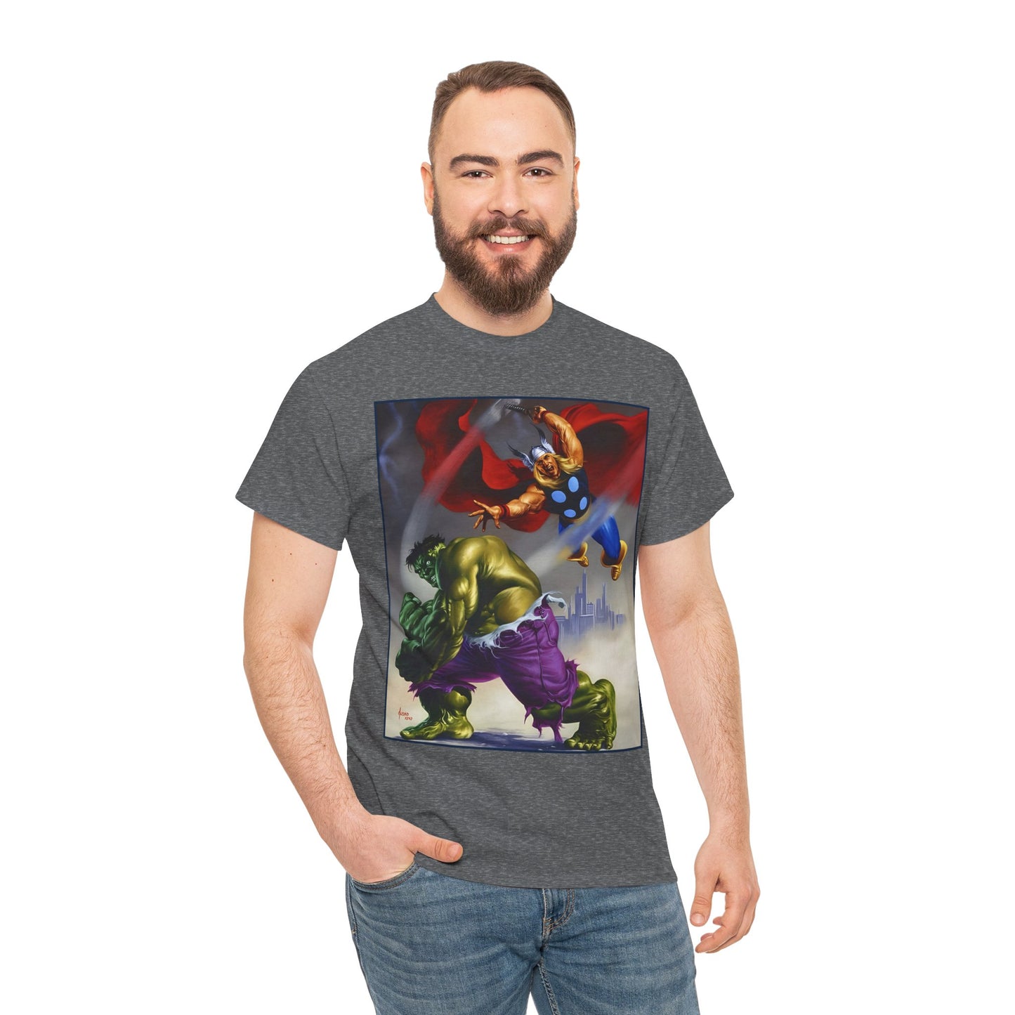 Incredible Hulk & Thor T-Shirt - Joe Jusko Art - Marvel Comics
