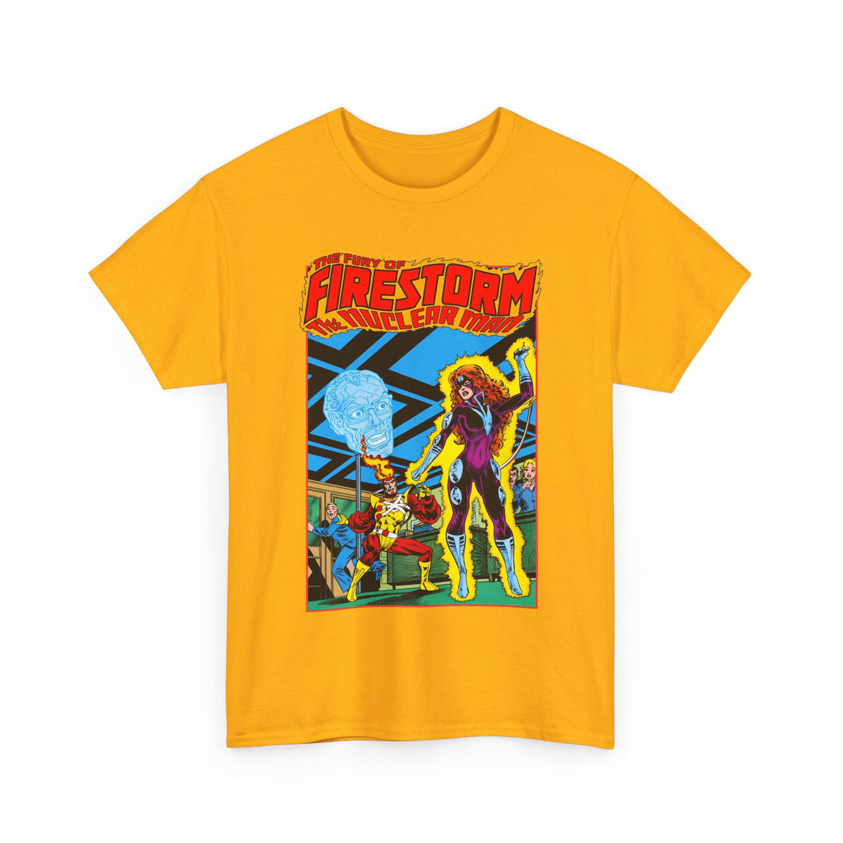 Fury of Firestorm T-Shirt - Pat Broderick Art - Vs Plastique - #7 Cover Art - DC Comics