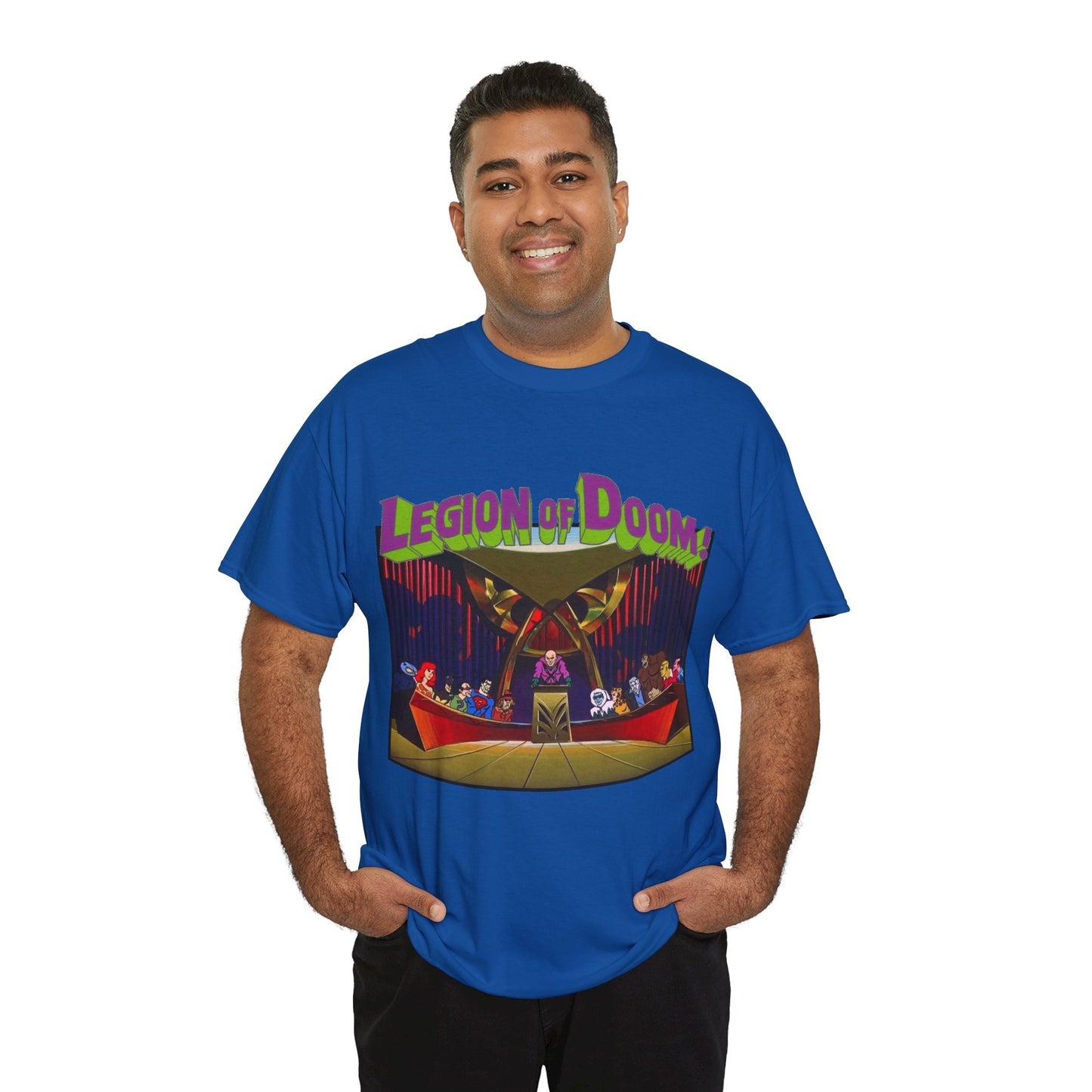 Legion of Doom T-Shirt - Super Friends Cartoon - Lex Luthor, Grodd, Brainiac, Giganta, Riddler, Bizarro, Scarecrow, Hanna-Barbera Animation
