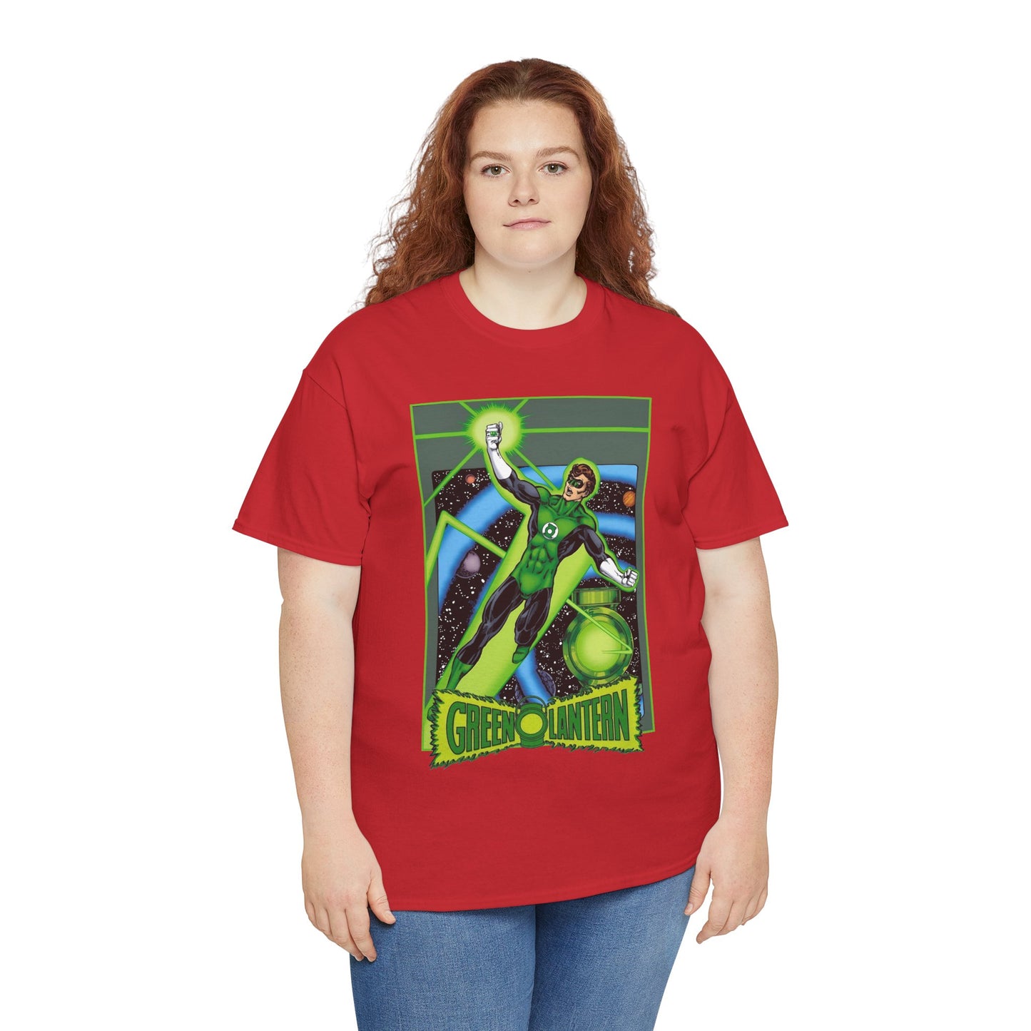 Green Lantern T-Shirt - George Perez JLA Postcard Art - DC Comics - Hal Jordan - Sector 2814 - Justice League Member