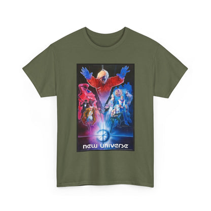 New Universe T-Shirt - Bill Sienkiewicz Art - Star Brand, Night Mask, Justice, DP7, Psi-Force, Kickers Inc - Marvel Comics