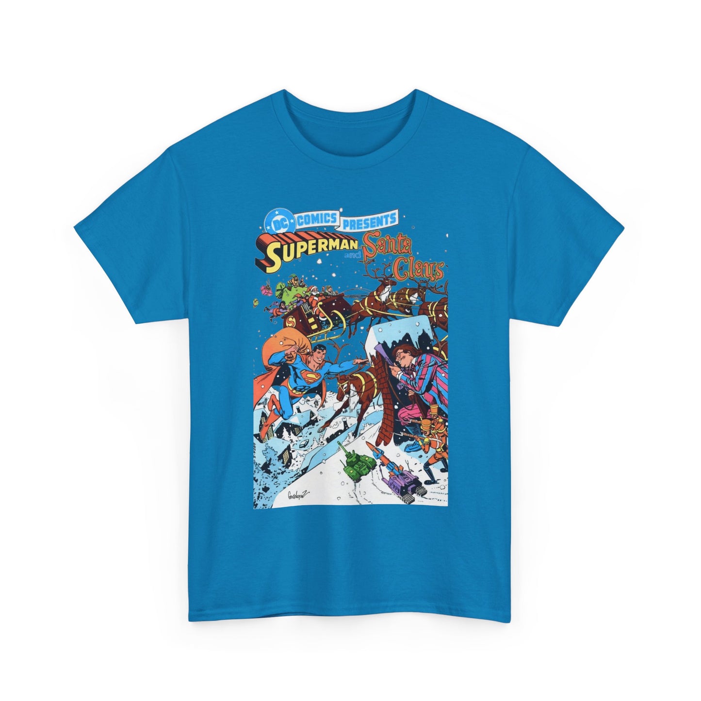 Superman & Santa Claus T-Shirt - José Luis García-López Art - DC Comics Presents #67 - Vs. Toyman