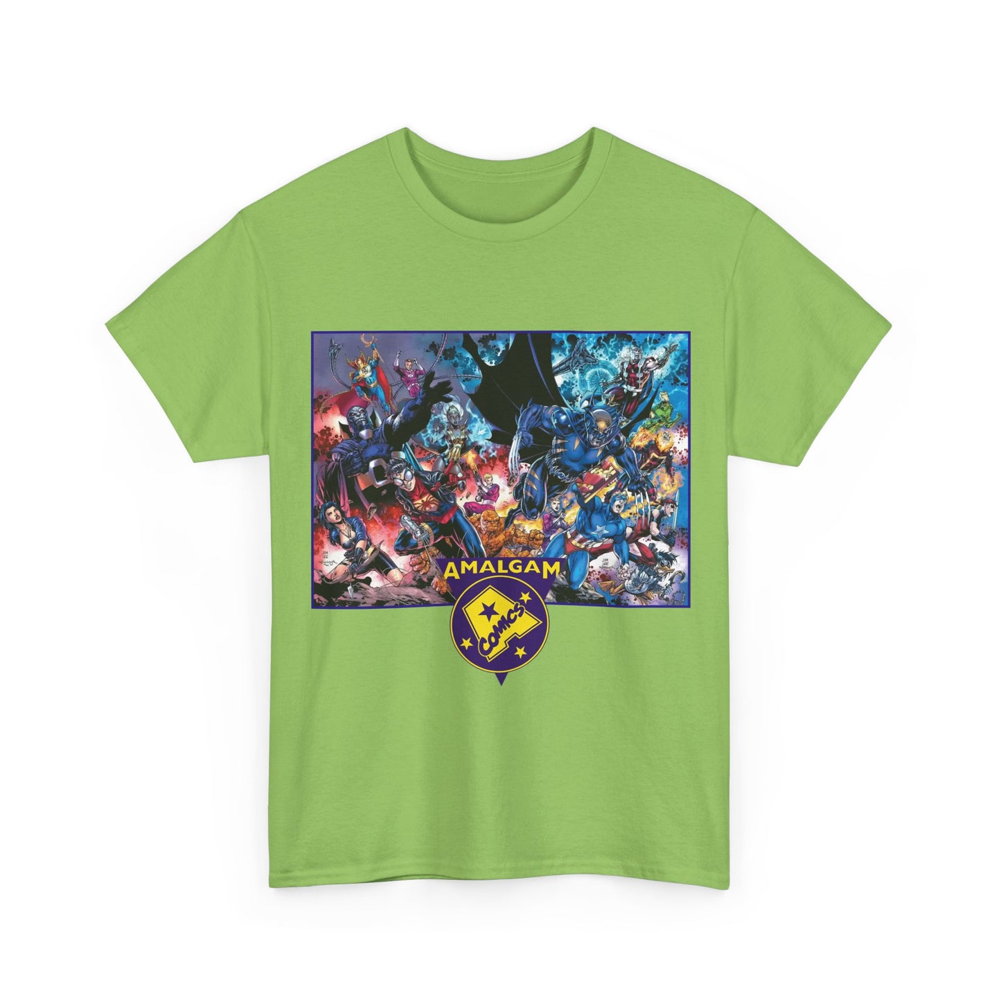 Amalgam T-Shirt - DC Vs Marvel Comics - 1990s - Jim Lee Art - Dark Claw, Amazon, Super Soldier, Spiderboy, Speed Demon