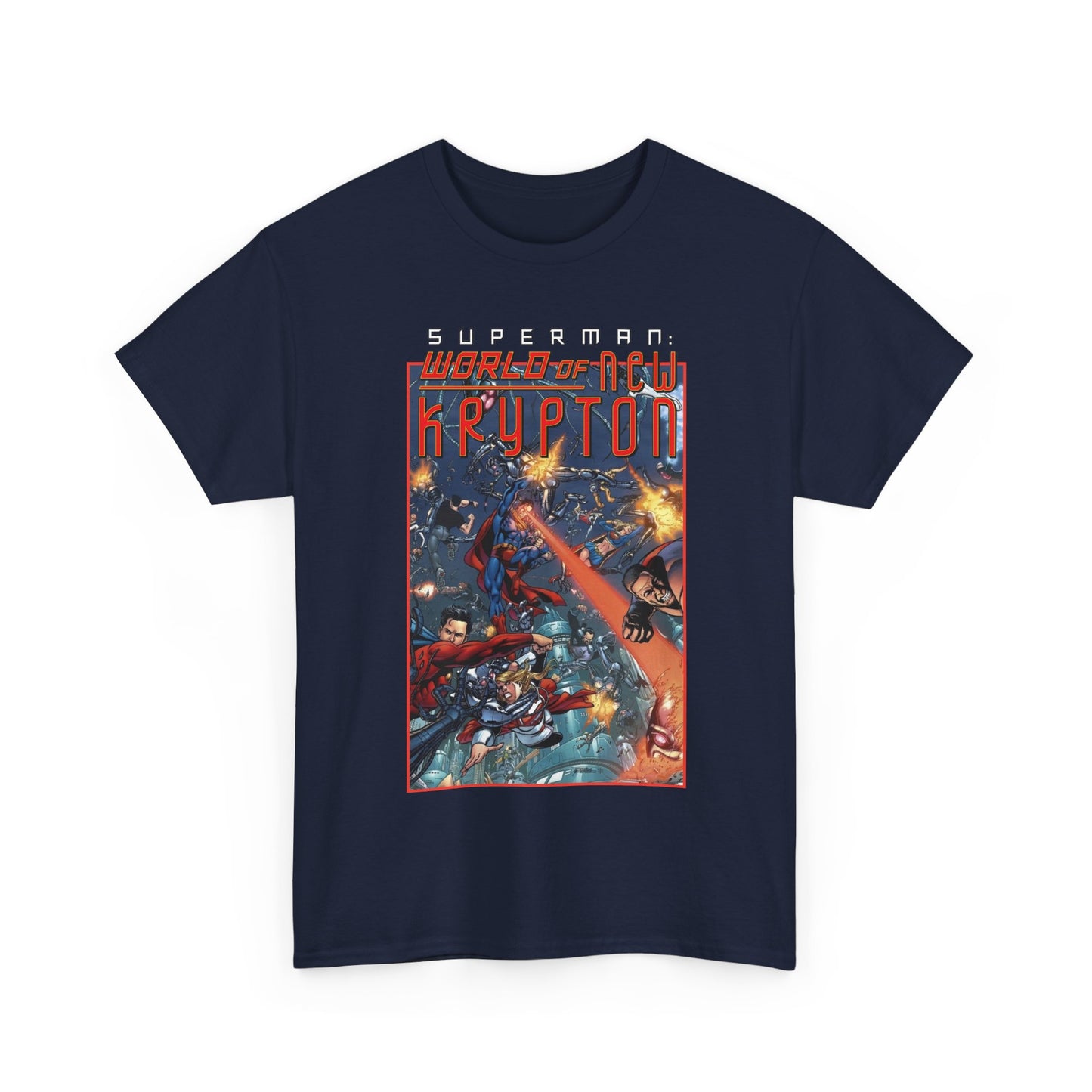 Superman: World of Krypton T-Shirt - George Perez Art - Superboy, Supergirl, Mon-El - DC Comics