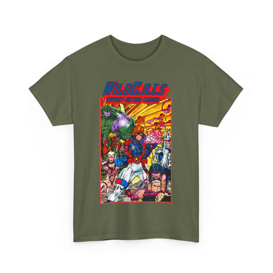 Wildcats T-Shirt - Jim Lee Art - WildC.A.T.s: Covert Action Teams - Spartan, Voice, Grifter, Zealot, Emp - Image/Wildstorm/DC Comics
