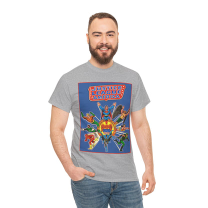 Justice League Treasury Edition T-Shirt - Superman, Wonder Woman, Flash, Hawkman, Batman, Green Arrow, Green Lantern - DC Comics