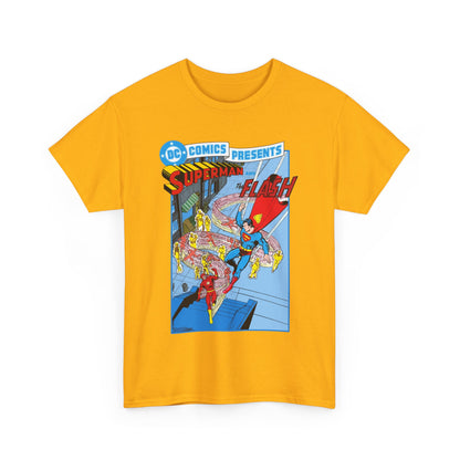 Superman & Flash T-Shirt - George Perez Art - DC Comics Presents #38 Cover Art - Bronze Age Classic