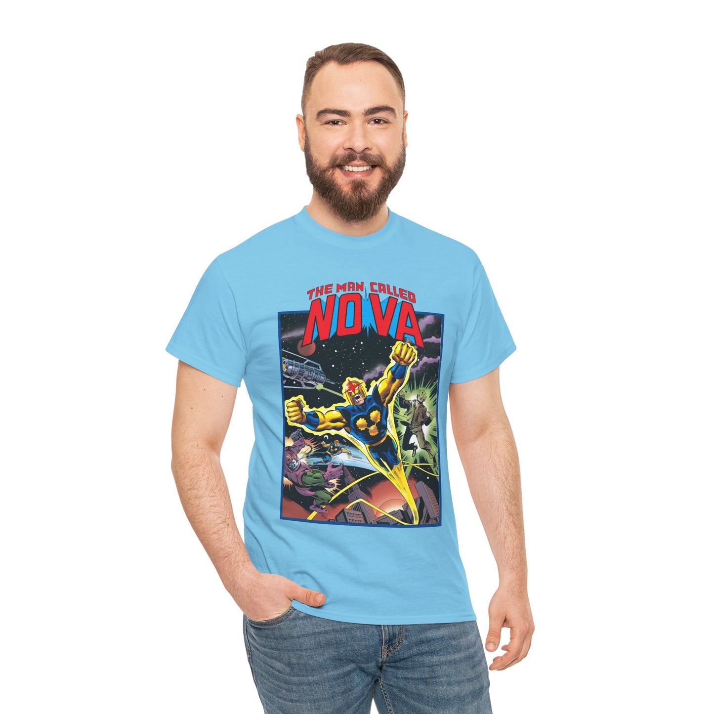 The Man Called Nova T-Shirt - Marvel Comics - Richard Rider - 1970s Comic Series Art - Cosmic Superhero