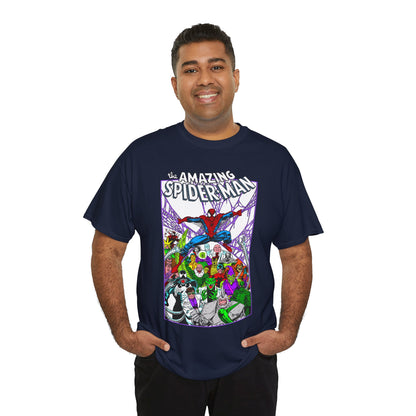 Amazing Spider-Man T-Shirt - Mark Bagley Art - Venom, Green Goblin, Rhino, Doctor Octopus, Kingpin, Carnage - Marvel Comics