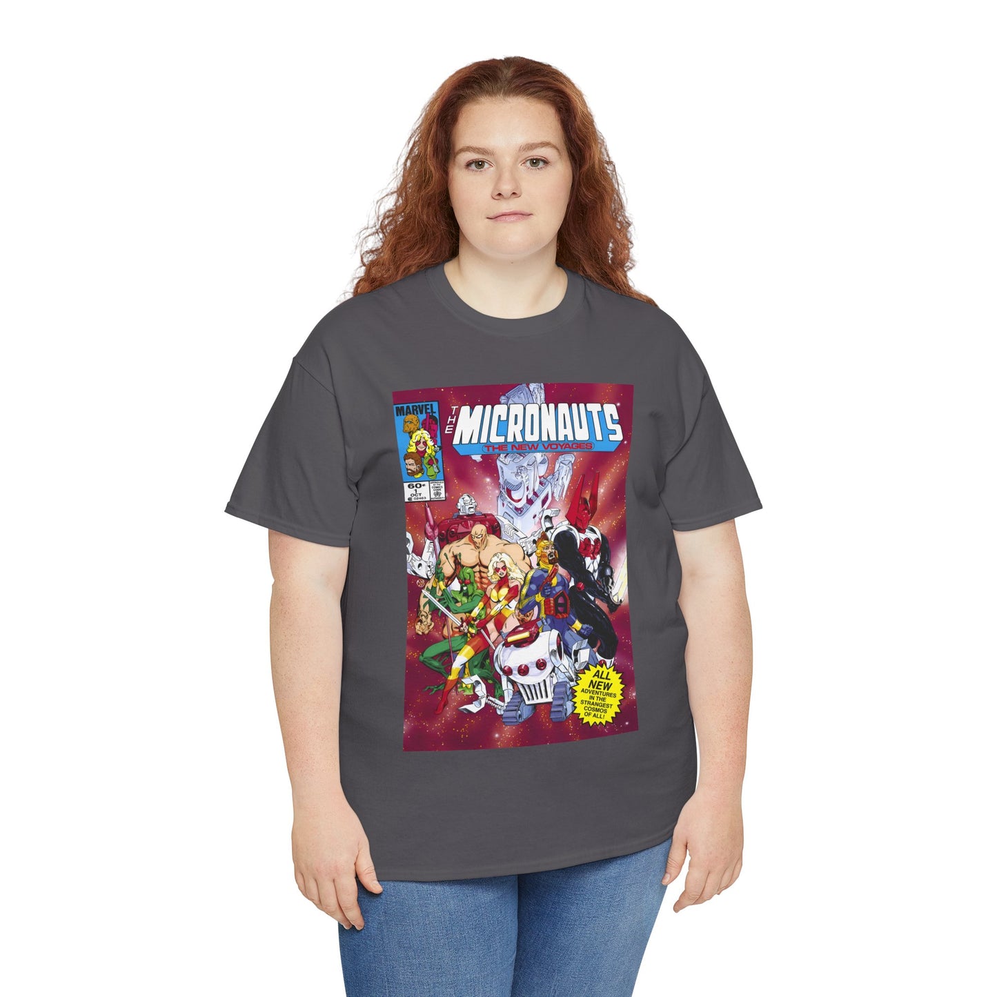 Micronauts: The New Voyages T-Shirt - Commander Arcturus Rann, Biotron, Marionette, Bug - Marvel Comics Series
