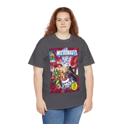 Micronauts: The New Voyages T-Shirt - Commander Arcturus Rann, Biotron, Marionette, Bug - Marvel Comics Series