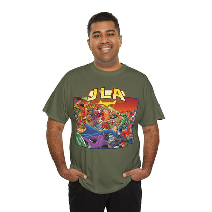 JLA: The Nail T-Shirt - Alan Davis Art - Green Lantern, Batman, Wonder Woman, Flash - DC Comics