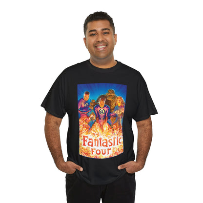 Fantastic Four T-Shirt - Alex Ross Art - Mr. Fantastic, Invisible Woman, Human Torch, The Thing - Marvel Comics