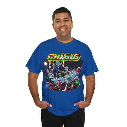 Crisis on Infinite Earths T-Shirt - George Perez Art - #1 Cover, First Issue - Harbinger, Pariah, Obsidian, Firestorm - DC Comics