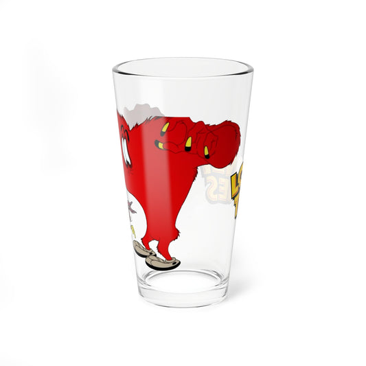 Gossamer & Bugs Bunny Pint Glass, 16oz - Looney Tunes Red Monster - Classic Cartoon Art - Retro Animation
