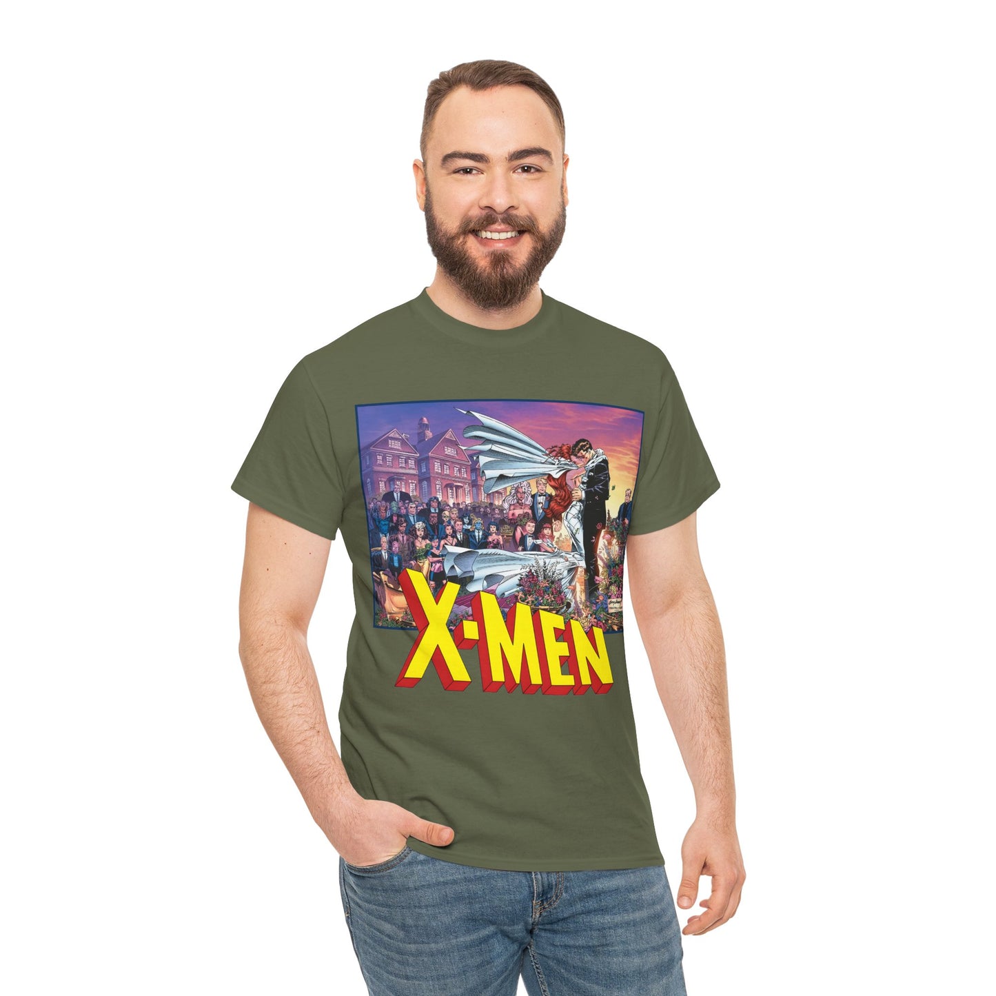 X-Men T-Shirt - Andy Kubert Art - Wedding of Scott & Jean Grey - Marvel Comics