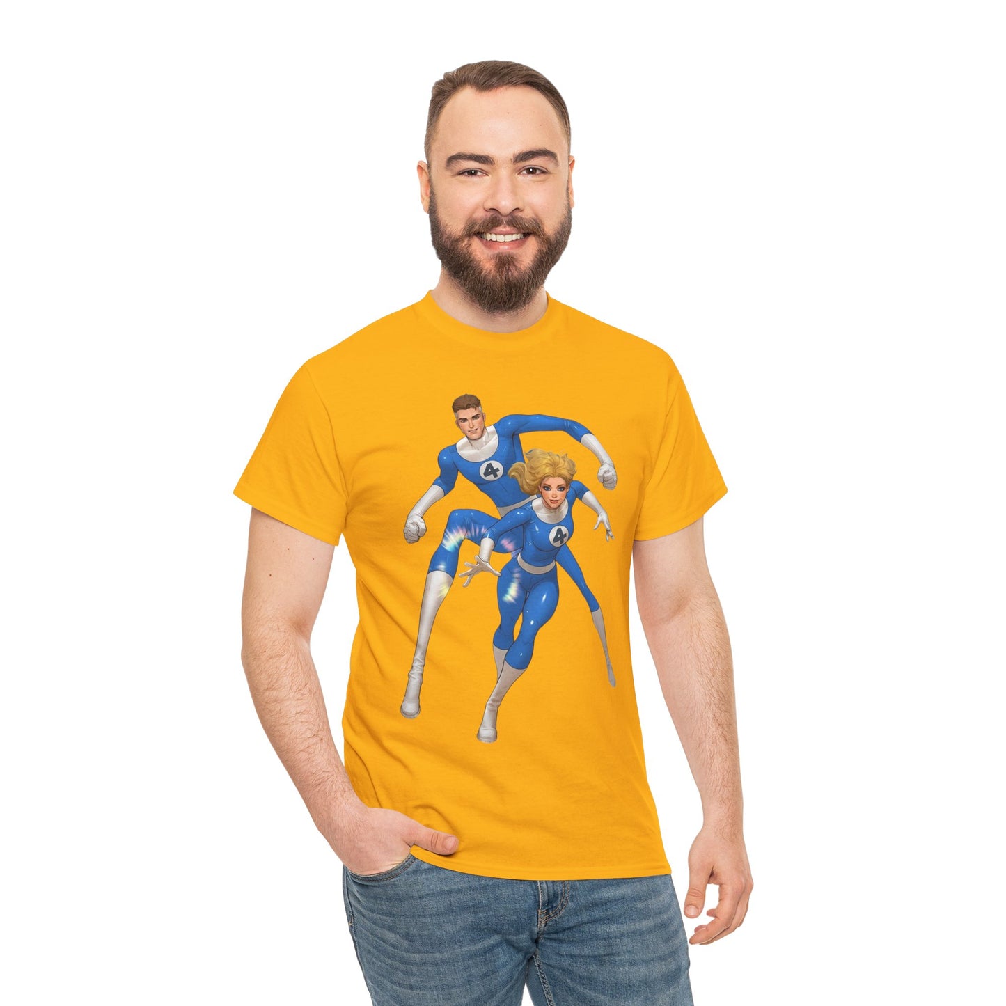 Mr. Fantastic & Invisible Woman T-Shirt - David Nakayama Art - Fantastic Four - Marvel Comics