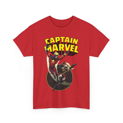 Captain Marvel T-Shirt - George Perez Art - Mar-Vell & Carol Danvers - Kree Empire - Marvel Comics