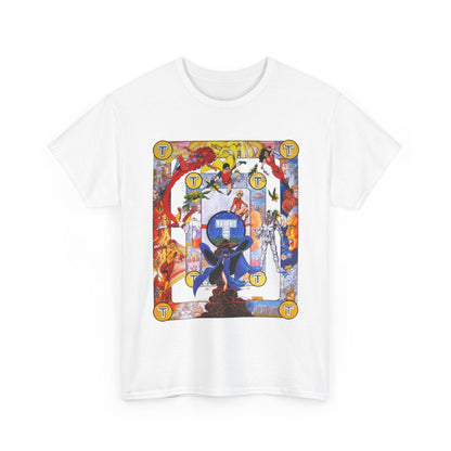 New Teen Titans Poster T-Shirt - George Perez Art - Cyborg, Raven, Robin, Terra, Wonder Girl, Changeling, Kid Flash, Deathstroke, Blackfire - DC Comics
