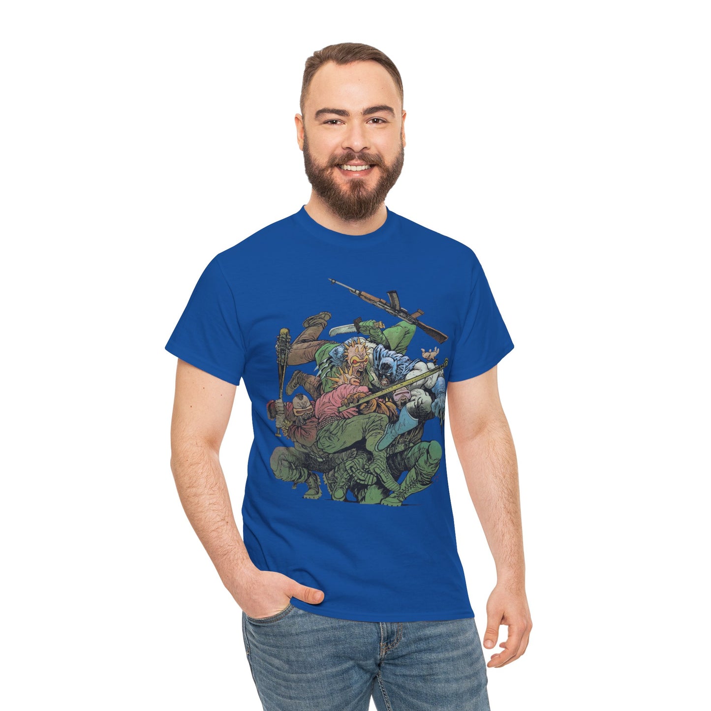 Batman T-Shirt - Daniel Warren Johnson Art - Vs The Mutant Gang from Frank Miller's The Dark Knight Returns - DC Comics