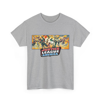 Justice League T-Shirt - Alex Ross Art - Superman, Batman, Wonder Woman, Black Canary, Hawkman, Green Lantern, Adam Strange, Plastic Man, Zatanna - DC Comics