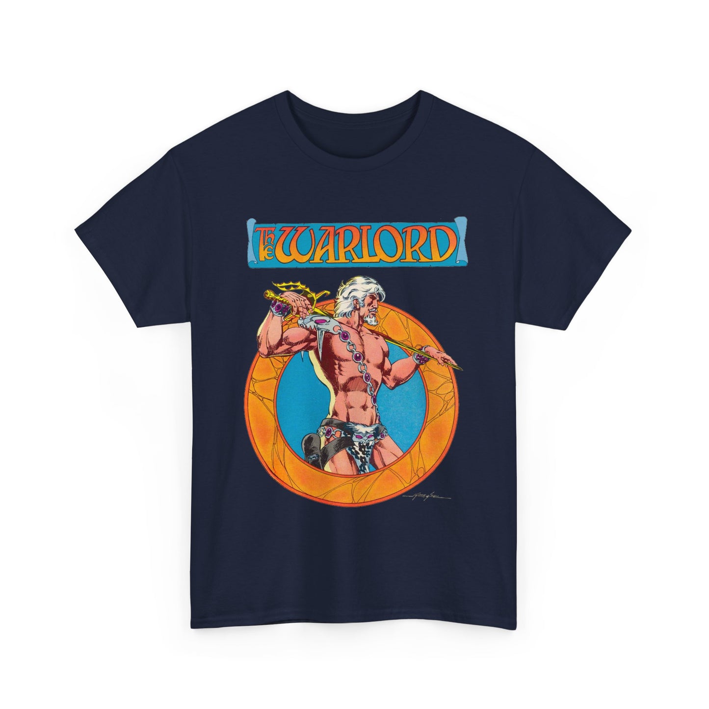 Warlord T-Shirt - Mike Grell Art - Skartaris - Travis Morgan - DC Comics 1970s Sword & Sorcery Series