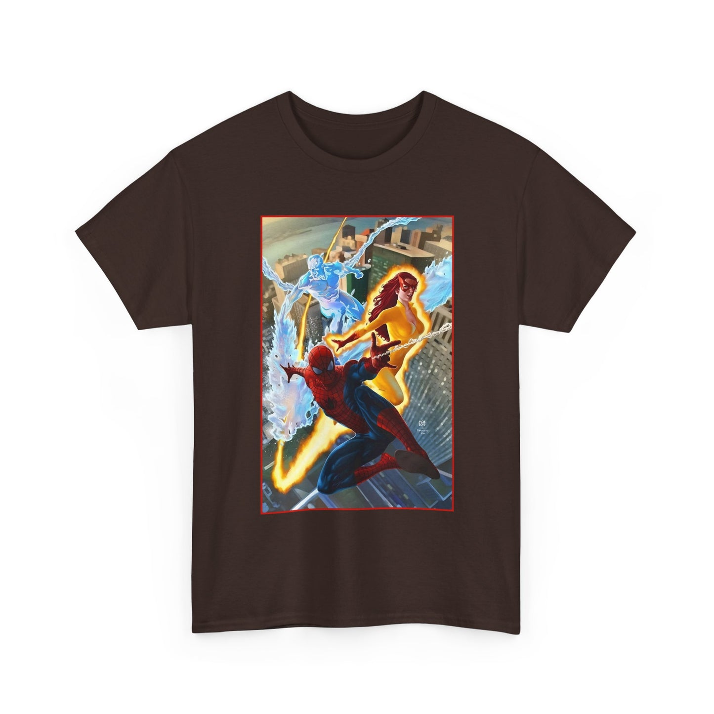 Spider-Man & His Amazing Friends T-Shirt - Firestar, Iceman - Marvel Comics