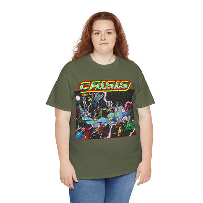 Crisis on Infinite Earths T-Shirt - George Perez Art - #1 Cover, First Issue - Harbinger, Pariah, Obsidian, Firestorm - DC Comics