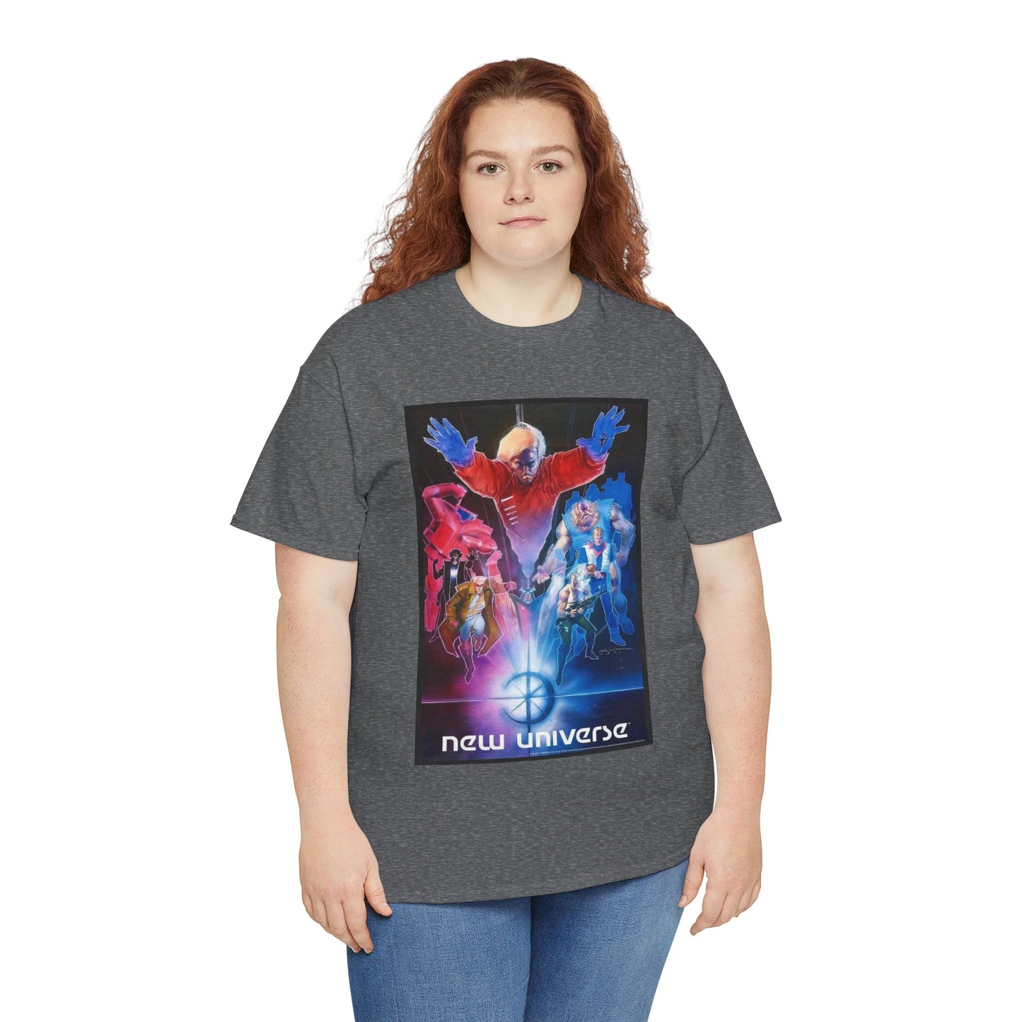 New Universe T-Shirt - Bill Sienkiewicz Art - Star Brand, Night Mask, Justice, DP7, Psi-Force, Kickers Inc - Marvel Comics