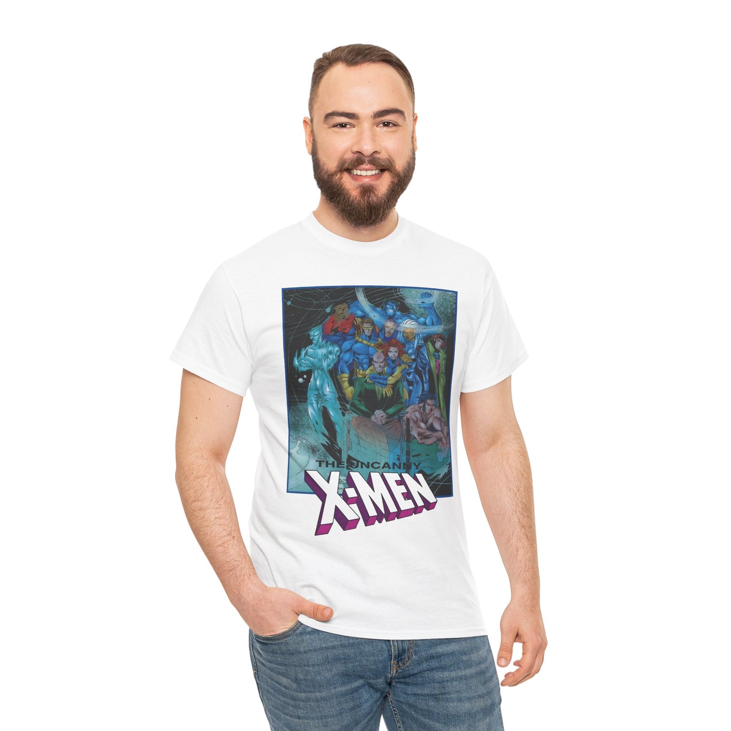 Uncanny X-Men T-Shirt - Joe Madureira Art - #337 Cover Art - Cyclops, Gambit, Wolverine, Storm, Iceman, Professor X - Marvel Comics